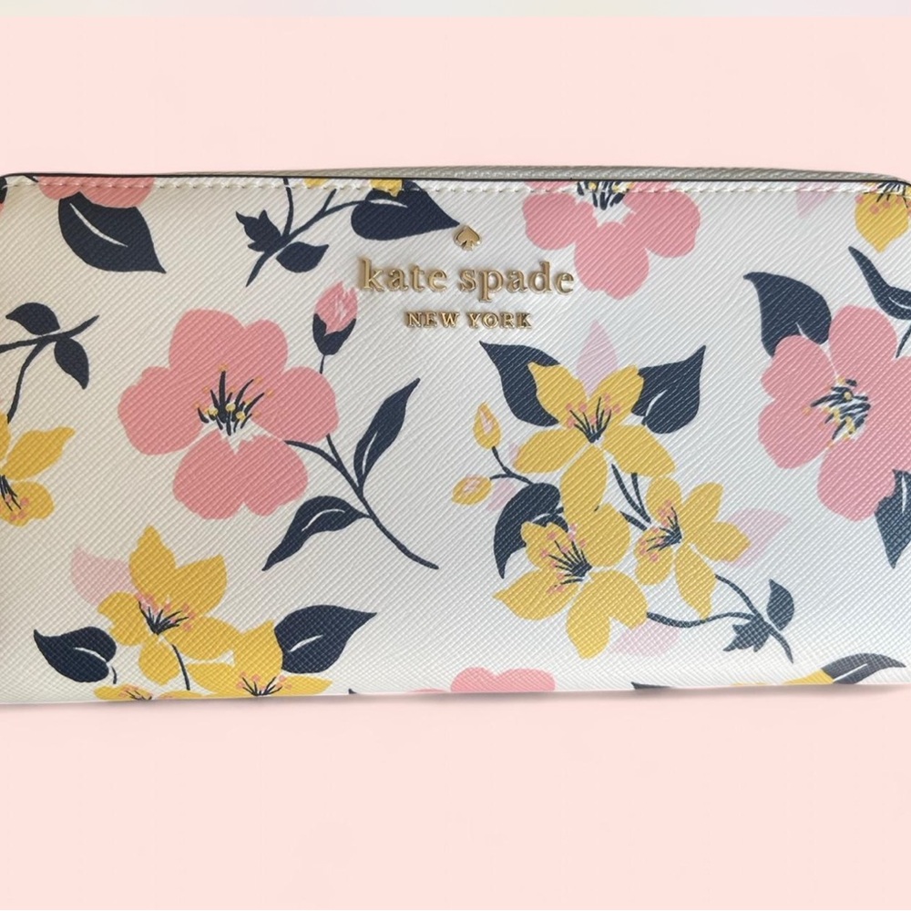 kate spade Staci Lily Blooms Large Wallet